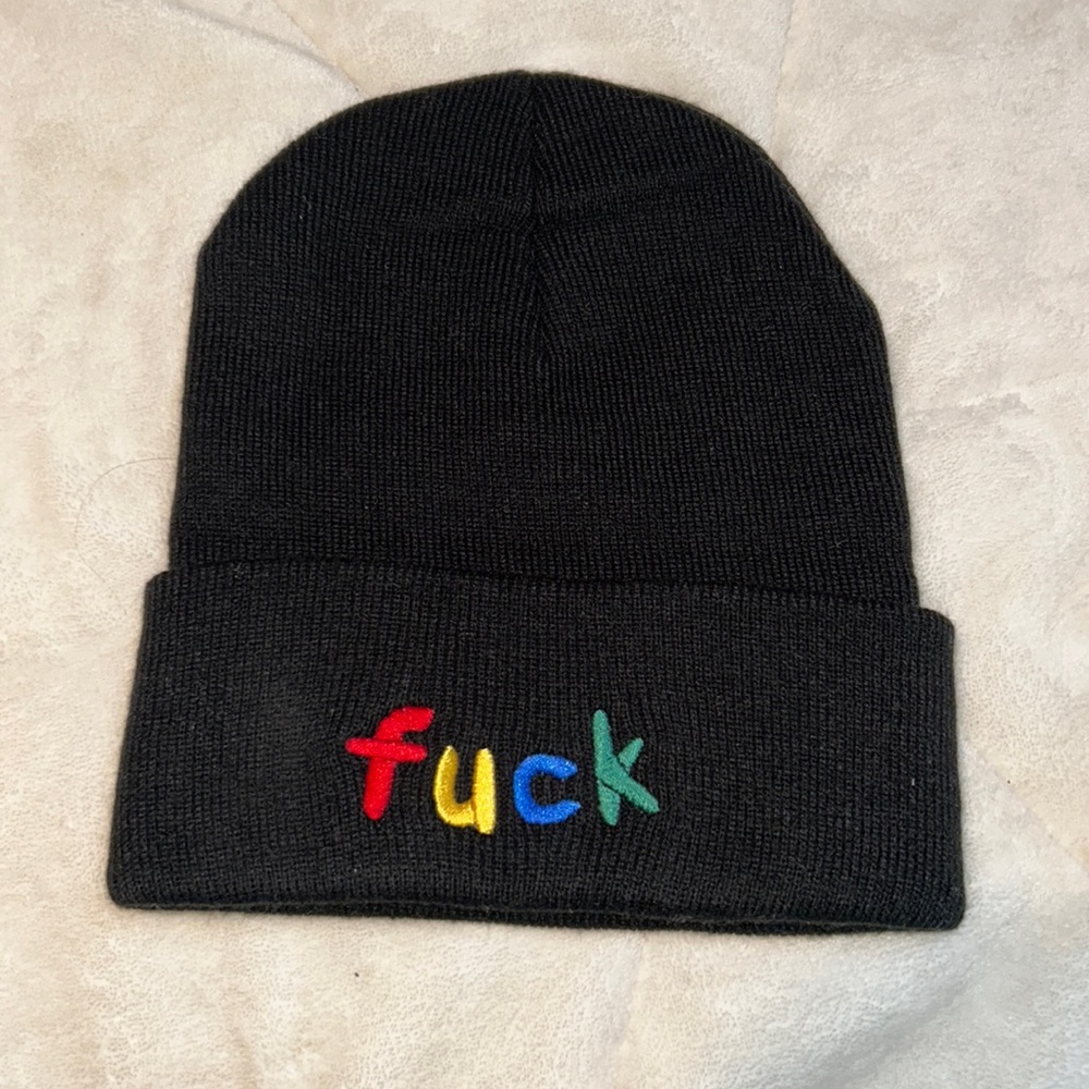 Embroidered Beanie Hat